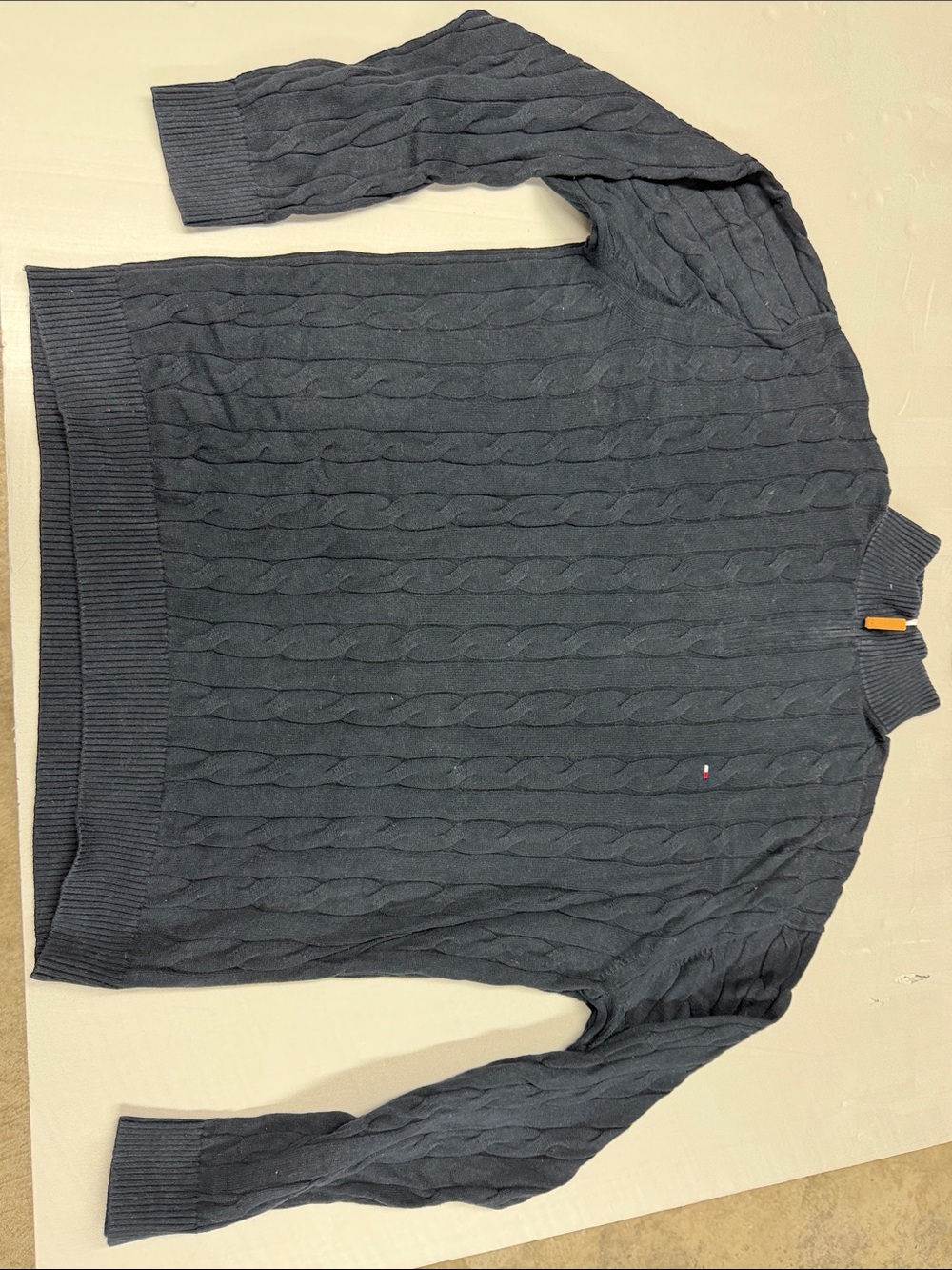 Tommy Hilfiger Dark Navy Cable-Knit Pullover